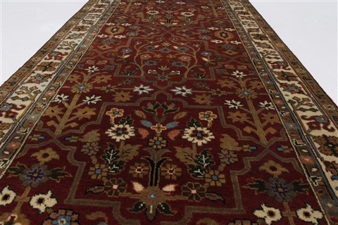 Semnan Beige Runner Hand Knotted 26 X 510 Area Rug 250-26132 Image 1