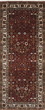 Semnan Beige Runner Hand Knotted 2'6" X 5'10"  Area Rug 250-26132