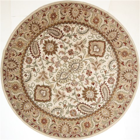 Jaipur Beige Round Hand Tufted 80 X 80  Area Rug 300-26136 Image 0
