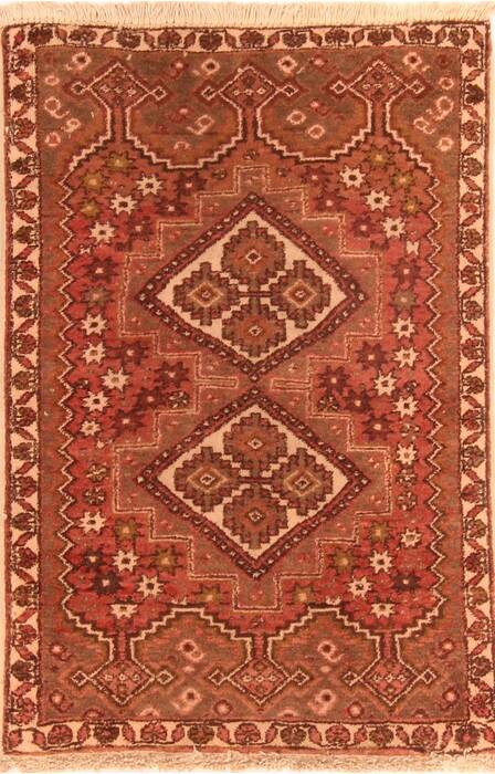 Afshar Red Hand Knotted 110 X 29  Area Rug 253-26143 Image 0