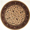 Agra Beige Round Machine Made 710 X 710  Area Rug 300-26144 Thumb 0
