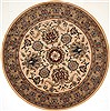Agra Beige Round Machine Made 710 X 710  Area Rug 300-26159 Thumb 0