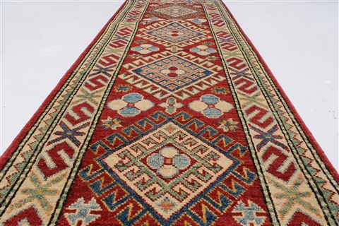 Kazak Blue Runner Hand Knotted 22 X 68 Area Rug 250-26163 Image 1