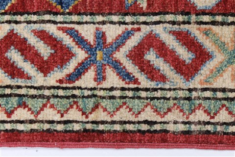 Kazak Blue Runner Hand Knotted 22 X 68 Area Rug 250-26163 Image 2