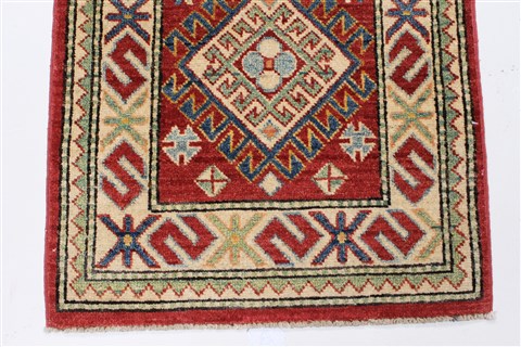 Kazak Blue Runner Hand Knotted 22 X 68 Area Rug 250-26163 Image 4