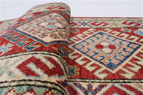 Kazak Blue Runner Hand Knotted 22 X 68 Area Rug 250-26163 Image 9