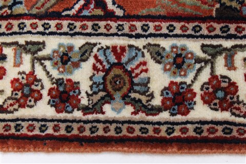 Sarouk Beige Runner Hand Knotted 24 X 60 Area Rug 250-26166 Image 2