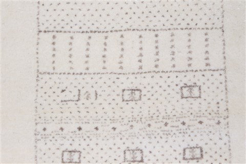 Gabbeh Grey Runner Hand Knotted 26 X 60 Area Rug 250-26169 Image 4