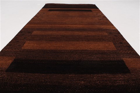 Gabbeh Brown Runner Hand Knotted 28 X 61 Area Rug 250-26173 Image 2