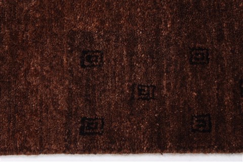 Gabbeh Brown Runner Hand Knotted 28 X 61 Area Rug 250-26173 Image 3