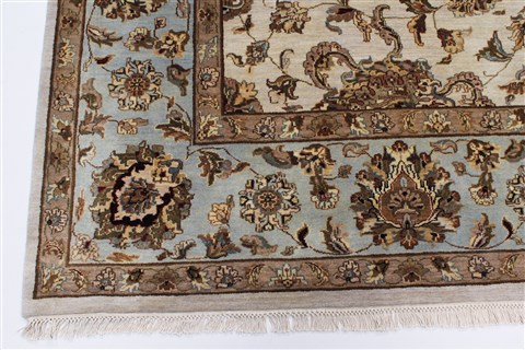 Kashan Beige Hand Knotted 91 X 1111 Area Rug 250-26179 Image 6