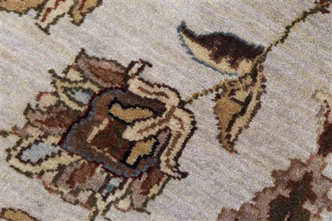 Kashan Beige Hand Knotted 91 X 1111 Area Rug 250-26179 Image 9