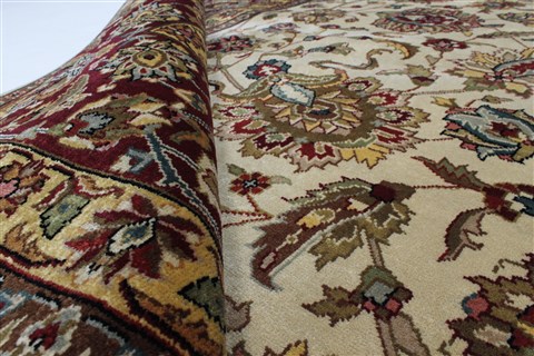 Kashan Beige Hand Knotted 811 X 120 Area Rug 250-26182 Image 10