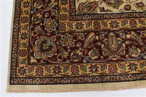 Kashan Beige Hand Knotted 811 X 120 Area Rug 250-26182 Image 5