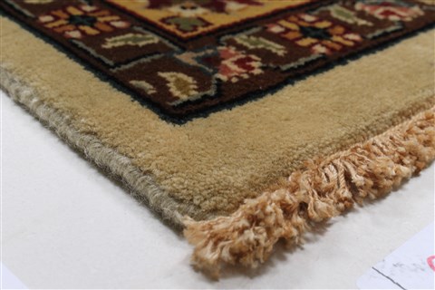 Kashan Beige Hand Knotted 811 X 120 Area Rug 250-26182 Image 6