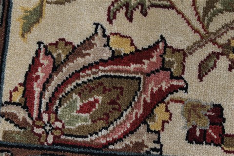 Kashan Beige Hand Knotted 811 X 120 Area Rug 250-26182 Image 7