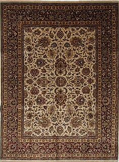 Kashan Beige Hand Knotted 8'11" X 12'0"  Area Rug 250-26182