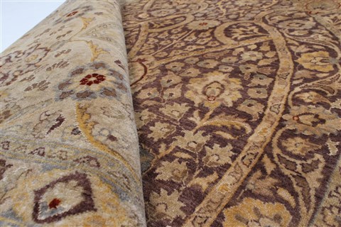 Tabriz Beige Hand Knotted 90 X 120 Area Rug 250-26188 Image 1