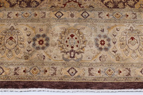 Tabriz Beige Hand Knotted 90 X 120 Area Rug 250-26188 Image 4