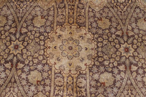 Tabriz Beige Hand Knotted 90 X 120 Area Rug 250-26188 Image 5