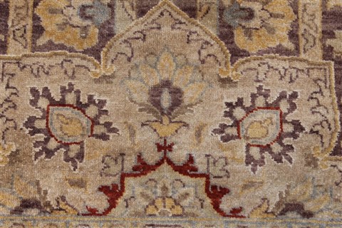 Tabriz Beige Hand Knotted 90 X 120 Area Rug 250-26188 Image 8