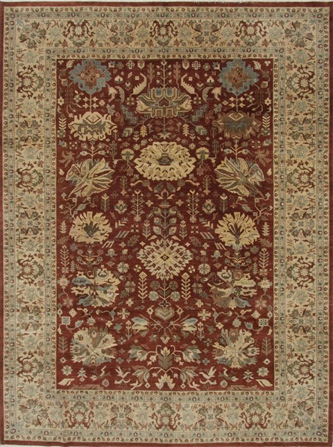 Kashmar Beige Hand Knotted 90 X 1110 Area Rug 250-26190 Image 0