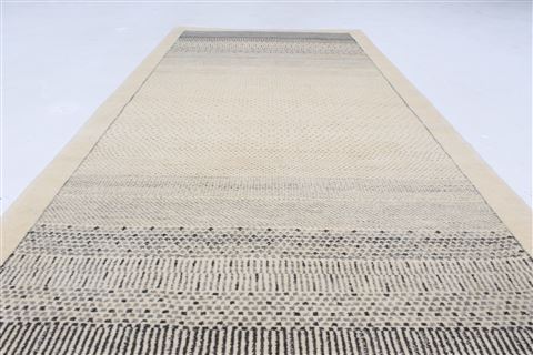 Gabbeh Grey Runner Hand Knotted 27 X 60 Area Rug 250-26191 Image 3