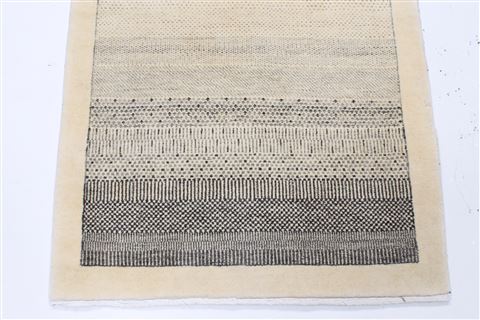 Gabbeh Grey Runner Hand Knotted 27 X 60 Area Rug 250-26191 Image 7