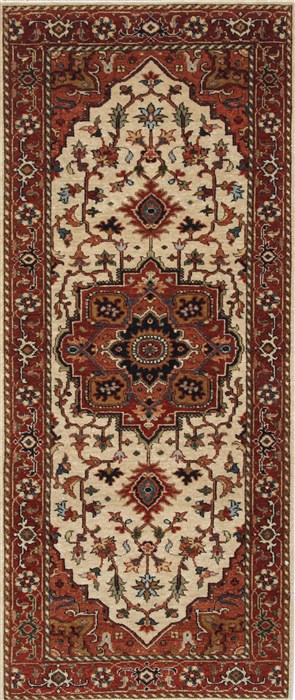Serapi White Runner Hand Knotted 26 X 511  Area Rug 250-26193 Image 0