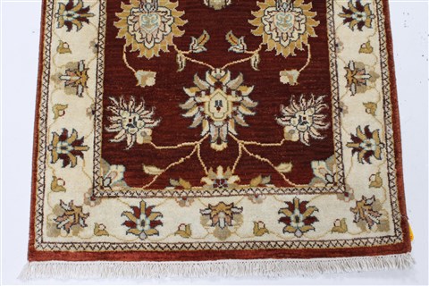 Ziegler Beige Runner Hand Knotted 27 X 58 Area Rug 250-26199 Image 4