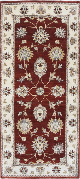 Ziegler Beige Runner Hand Knotted 27 X 58 Area Rug 250-26199 Image 0
