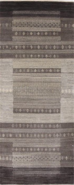 Modern Beige Runner Hand Knotted 26 X 61 Area Rug 250-26201 Image 0