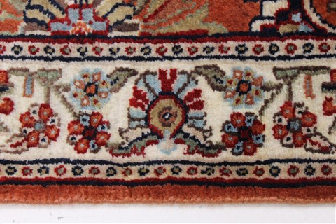 Sarouk Beige Runner Hand Knotted 24 X 60 Area Rug 250-26202 Image 2