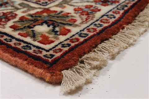 Sarouk Beige Runner Hand Knotted 24 X 60 Area Rug 250-26202 Image 5