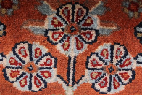 Sarouk Beige Runner Hand Knotted 24 X 60 Area Rug 250-26202 Image 7