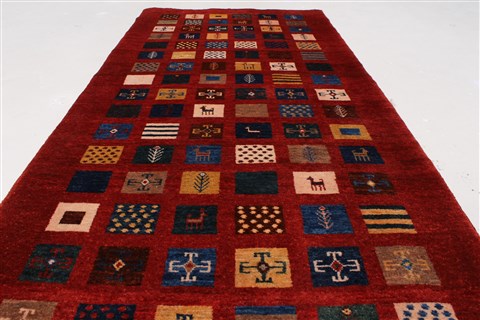 Gabbeh Multicolor Runner Hand Knotted 29 X 64 Area Rug 250-26204 Image 2