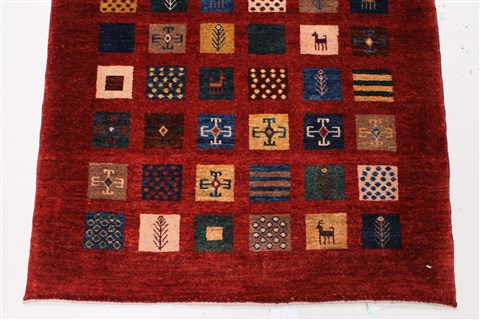 Gabbeh Multicolor Runner Hand Knotted 29 X 64 Area Rug 250-26204 Image 6