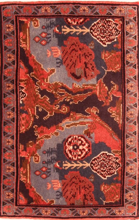 Sanandaj Multicolor Square Hand Knotted 17 X 25  Area Rug 253-26205 Image 0