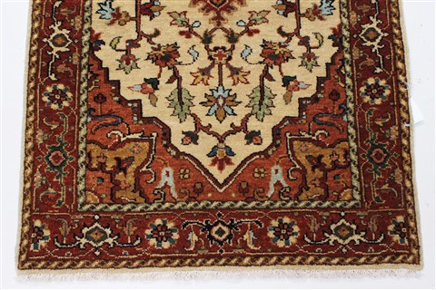 Serapi Beige Runner Hand Knotted 25 X 60 Area Rug 250-26206 Image 7
