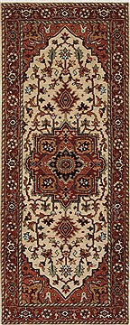 Serapi Beige Runner Hand Knotted 2'5" X 6'0"  Area Rug 250-26206