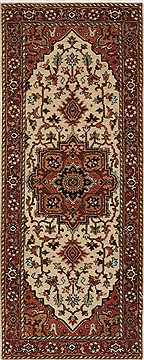 Serapi Beige Runner Hand Knotted 2'5" X 6'0"  Area Rug 250-26206