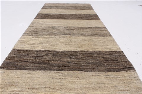 Gabbeh Grey Runner Hand Knotted 25 X 66 Area Rug 250-26208 Image 4
