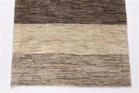Gabbeh Grey Runner Hand Knotted 25 X 66 Area Rug 250-26208 Image 7
