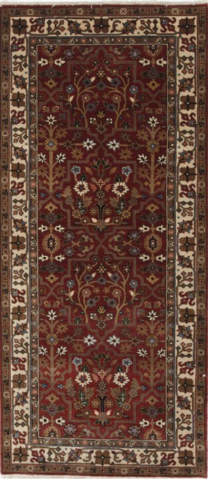 Semnan Beige Runner Hand Knotted 27 X 510 Area Rug 250-26209 Image 0