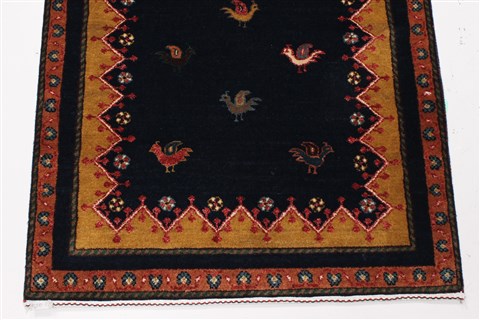 Gabbeh Multicolor Runner Hand Knotted 27 X 510 Area Rug 250-26213 Image 5