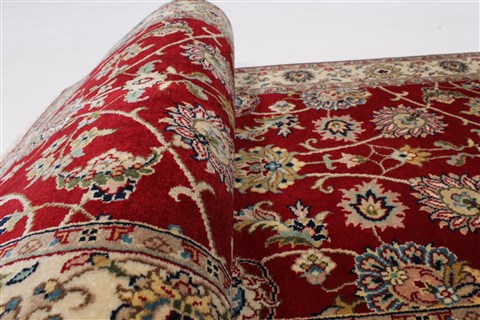 Isfahan Red Runner Hand Knotted 26 X 511 Area Rug 250-26217 Image 1