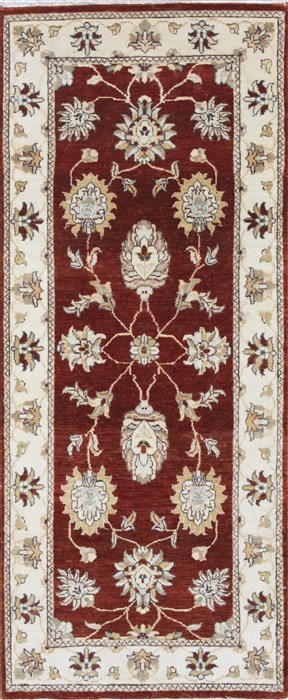 Ziegler Beige Runner Hand Knotted 27 X 61  Area Rug 250-26218 Image 0