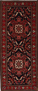 Indian Heriz Black Rectangle 3x5 ft Wool Carpet 26226