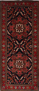 Indian Heriz Black Rectangle 3x5 ft Wool Carpet 26227