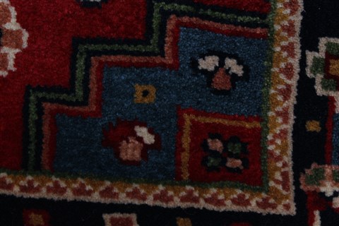 Karajeh Blue Runner Hand Knotted 26 X 63 Area Rug 250-26228 Image 8